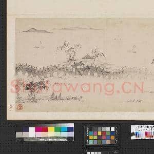 明沈周画三吴集景 册 垂虹暮色|2幅|15.86 MB|高清下载
