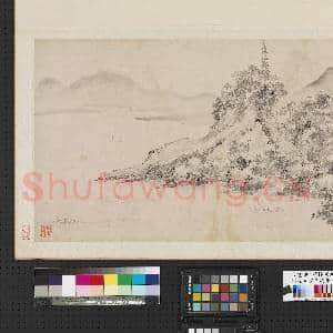 明沈周画三吴集景 册 道场塔树|2幅|16.32 MB|高清下载