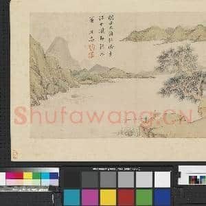 明文嘉诗意图 册 江干闲钓|1幅|7.41 MB|高清下载