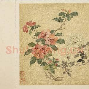 清马元驭花卉 册 蔷薇踯躅|3幅|32.98 MB|高清下载