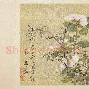 清马元驭花卉 册 梅花山茶|3幅|33.1 MB|高清下载
