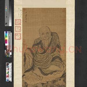 明吴彬画罗汉(第四嘎礼嘎尊者)轴|1幅|8.32 MB|高清下载