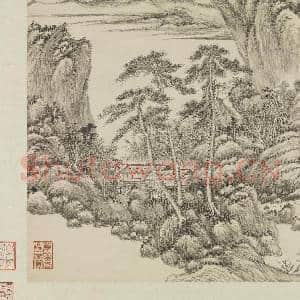 清王原祁画山水 轴|4幅|38.88 MB|高清下载