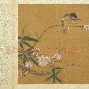 五代后蜀黄筌长春花鸟 册 碧桃翠鸟|3幅|32.2 MB|高清下载