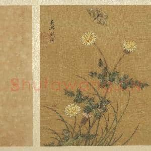 宋钱选写生图 册 菊花蝴蝶|3幅|33.91 MB|高清下载