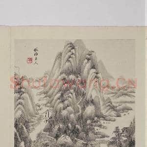 清王鉴仿古山水 册 仿吴镇山水|3幅|30.16 MB|高清下载