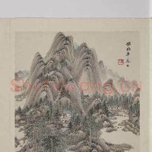 清王鉴仿古山水 册 仿梅花庵主山水|3幅|30.16 MB|高清下载