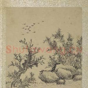 清王翚画山水 册 飞鸟过林|3幅|34.31 MB|高清下载