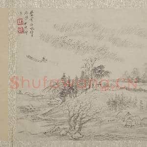 清恽寿平山水 册 仿曹知白水村渔乐|4幅|40.31 MB|高清下载