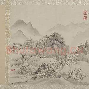清恽寿平山水 册 仿巨然江雨图|3幅|30.92 MB|高清下载