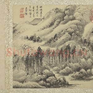 清恽寿平画山水 册 山麓乔松|3幅|32.98 MB|高清下载