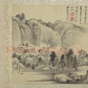清恽寿平画山水 册 茂林飞瀑|3幅|32.53 MB|高清下载