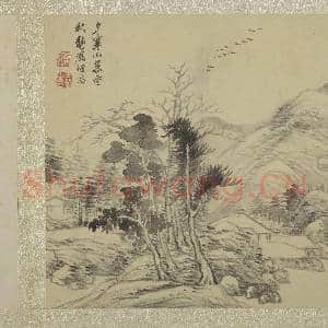 清恽寿平画山水 册 秋山飞雁|3幅|31.58 MB|高清下载