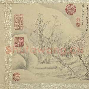 清恽寿平画山水 册 雪中柴门|3幅|31.54 MB|高清下载