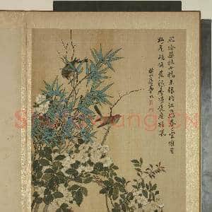 清马元驭画花卉 册 月季竹鸟|1幅|11.79 MB|高清下载