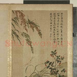 清马元驭画花卉 册 枸杞蝗虫|1幅|11.59 MB|高清下载