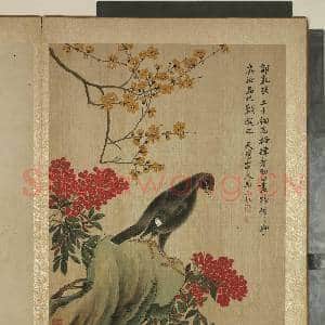 清马元驭画花卉 册 蜡梅八哥|1幅|12.15 MB|高清下载