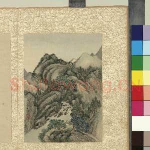 清允禧画山水 册 清泉泻玉|1幅|12.16 MB|高清下载