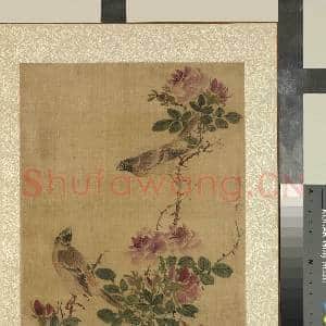 清蒋廷锡画花卉 册 玫瑰双禽|1幅|12.28 MB|高清下载