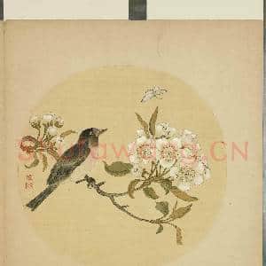 清蒋廷锡画花鸟 册 碧桃|1幅|9.49 MB|高清下载
