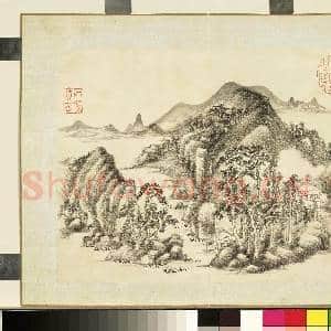 清弘旿画山水(二)册 溪亭舣艇|1幅|10.05 MB|高清下载