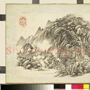 清弘旿画山水(二)册 松壑鸣泉|1幅|10.43 MB|高清下载