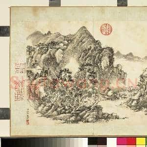 清弘旿画山水(二)册 绝巘孤亭|1幅|10.6 MB|高清下载