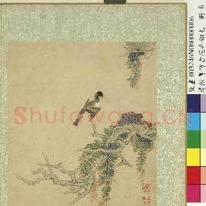 清陈书仿古花卉翎毛 册 桑鸤|1幅|11.13 MB|高清下载