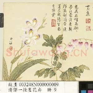 清邹一桂画花卉 册 蝴蝶花鱼儿牡丹|1幅|9.57 MB|高清下载
