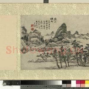 清张鹏翀画十景诗意图 册 溪山烟雨|1幅|11.33 MB|高清下载