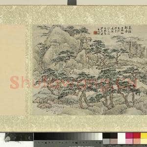 清张鹏翀画十景诗意图 册 万壑松涛|1幅|11.91 MB|高清下载