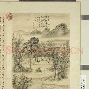 清蒋溥画御制诗意(二)册 雪浪石诗|2幅|22.14 MB|高清下载
