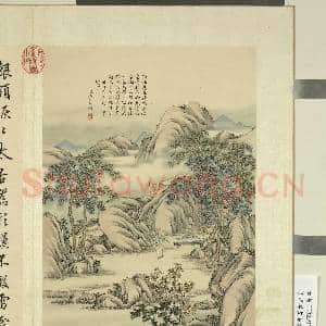 清蒋溥画御制诗意(二)册 高士抚琴|2幅|21.71 MB|高清下载