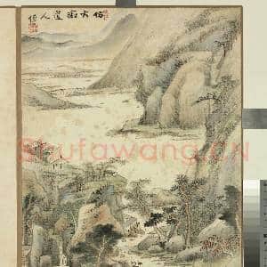 清李世倬画山水 册 仿黄公望山水|1幅|12.41 MB|高清下载