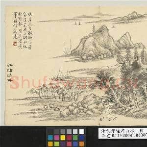 清董邦达画山水 册 江浦归颿|1幅|13.3 MB|高清下载