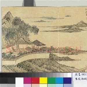 清钱维城绘山水上册 册 竹楼待友|1幅|10.26 MB|高清下载