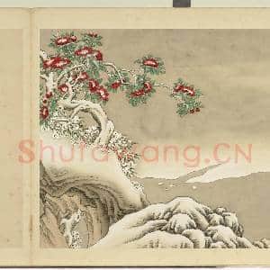 清杨大章仿刁光胤写生.册.茶花竹子故画|1幅|10.13 MB|高清下载