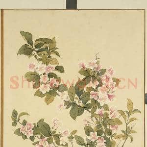 清李秉德临张伟花果鱼鸟.册.海棠故画|1幅|10.22 MB|高清下载