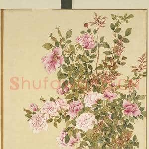 清李秉德临张伟花果鱼鸟.册.月季故画|1幅|11.06 MB|高清下载