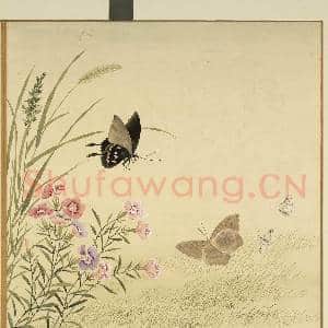 清李秉德临张伟花果鱼鸟.册.石竹蛱蝶故画|1幅|9.79 MB|高清下载