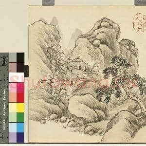 清胡桂春台积翠.册.梅岭曳杖故画|1幅|11.73 MB|高清下载