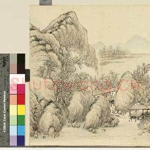 清胡桂春台积翠.册.坐观溪涧故画|1幅|11.31 MB|高清下载