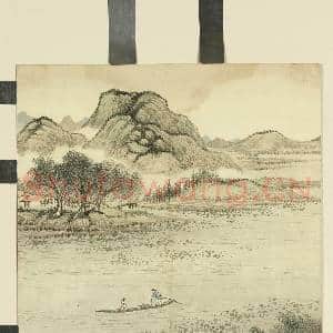 清胡桂夏甸含熏.册.平湖放艇故画|1幅|8.56 MB|高清下载