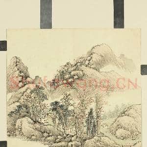 清胡桂秋宇澄空.册.野居客至故画|1幅|8.92 MB|高清下载