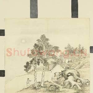 清胡桂秋宇澄空.册.桐院坐读故画|1幅|7.99 MB|高清下载