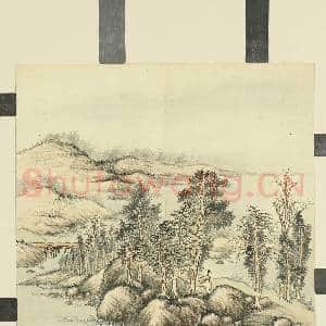 清胡桂秋宇澄空.册.秋林策杖故画|1幅|8.53 MB|高清下载