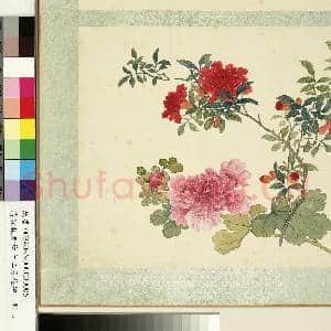 清沈振麟绘十二月花神.册.蜀葵石榴故画|1幅|9.04 MB|高清下载
