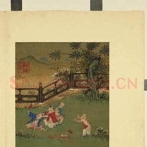 清王仲谦仙真童子册.册.四童杂耍故画|1幅|8.42 MB|高清下载