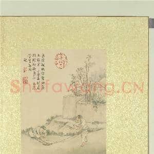 清徐扬绘高宗御题农具十咏.册.茅舍篱耙故画|1幅|9.24 MB|高清下载