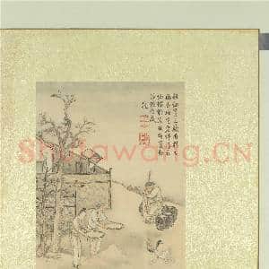 清徐扬绘高宗御题农具十咏.册.茅舍谷簁故画|1幅|9.42 MB|高清下载